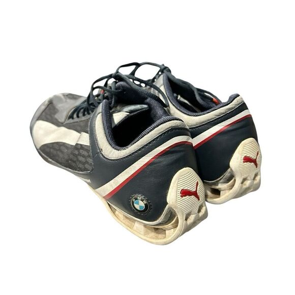 Puma Power Race BMW Motorsports Men's 10.5 Cat Navy Blue Silver Shoes 304420 02 - Picture 2 of 8